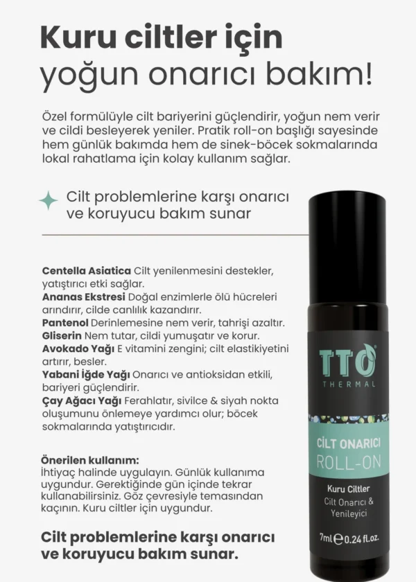 TTO Thermal Cilt Onarıcı Roll -On (Kuru Ciltler, Cilt Onarıcı & Yenileyici) - Görsel 3