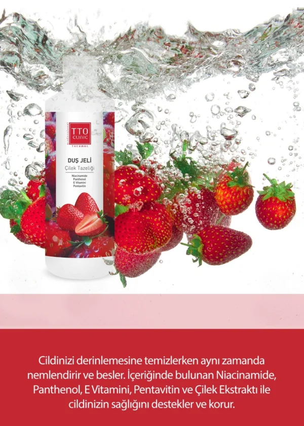 TTO Clinic Duş Jeli - Çilek Tazeliği 500 ML - Görsel 5