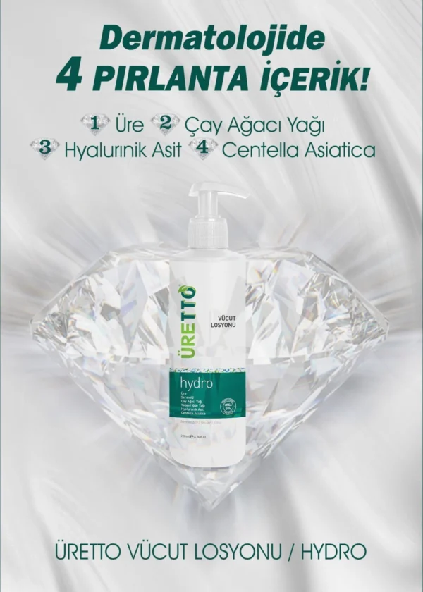 TTO Hydro Vücut Losyonu 200 ml – Üre + Çay Ağacı Yağı + Yoğun Nemlendirme - Görsel 2