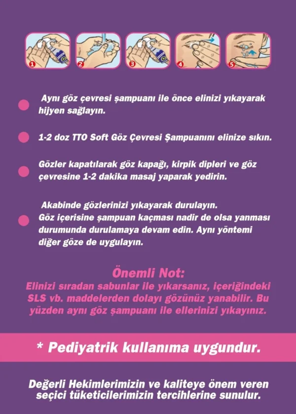 TTO Soft Göz Çevresi Şampuanı 125 ml Çay Ağacı Yağ / Tea Tree Oil - Görsel 3